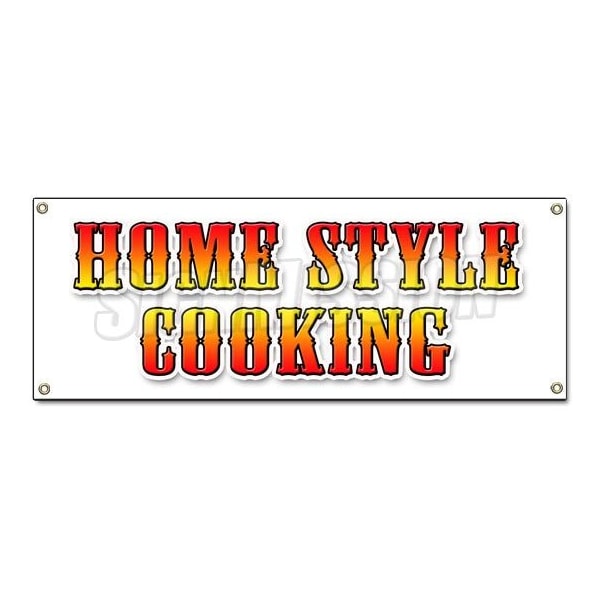 Signmission HOME STYLE COOKING BANNER SIGN comfort food turkey beef ham meatloaf B-Home Style Cooking - main